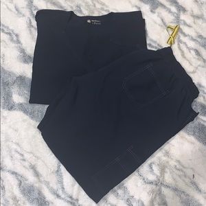 Scrub top and bottom